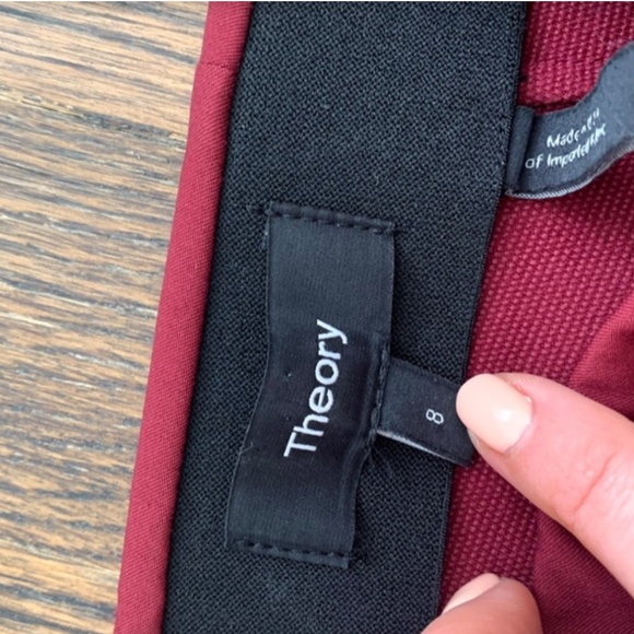 Theory Red Legging Style Pants - Picture 5 of 6